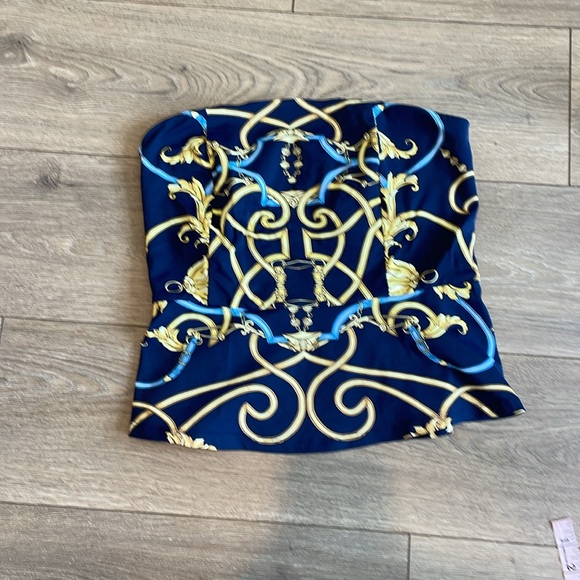 J.McLaughlin Strapless Print Top - Picture 5 of 11